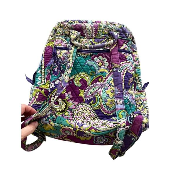 Vera Bradley Paisley Floral Quilted Backpack - Picture 2 of 13